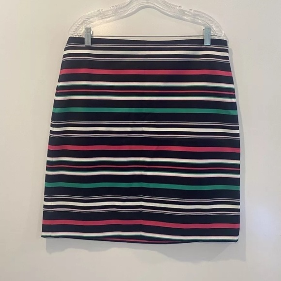 Talbots Dresses & Skirts - Talbots Navy Blue Multi Color Striped Pencil Skirt Size 12 (1369)